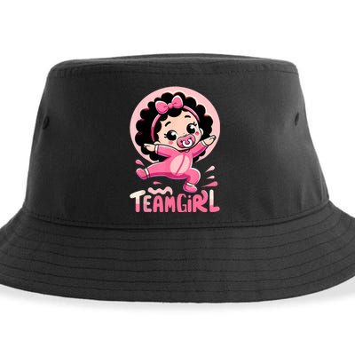 Team Girl Baby Gender Reveal Party Announcemen Sustainable Bucket Hat