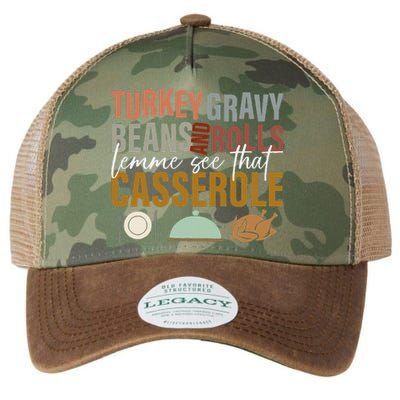 Turkey Gravy Beans And Rolls Let Me See Funny Thanksgiving Legacy Tie Dye Trucker Hat