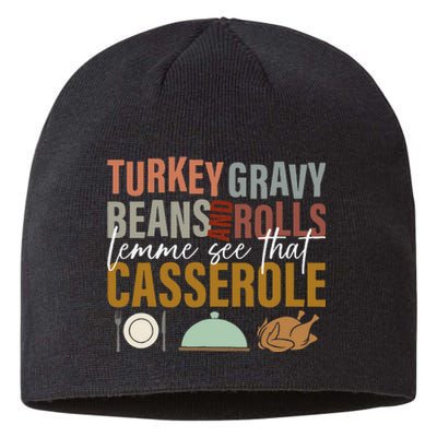 Turkey Gravy Beans And Rolls Let Me See Funny Thanksgiving Sustainable Beanie