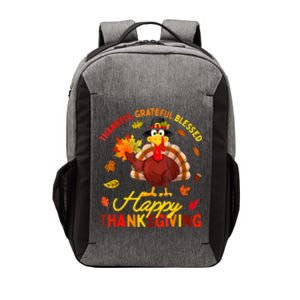 Thankful Grateful Blessed Turkey Family Happy Thanksgiving Vector Backpack