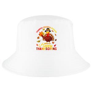 Thankful Grateful Blessed Turkey Family Happy Thanksgiving Cool Comfort Performance Bucket Hat