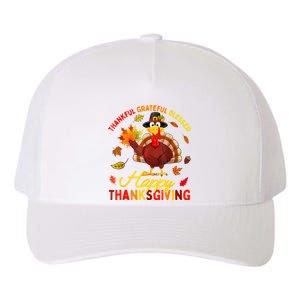 Thankful Grateful Blessed Turkey Family Happy Thanksgiving Yupoong Adult 5-Panel Trucker Hat