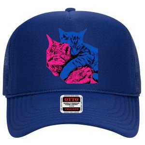 Tv Girl Band French Exit Album Funny Cat Lovers High Crown Mesh Back Trucker Hat