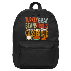 Turkey Gravy Beans And Rolls Let Me See That Casserole Fall 16 in Basic Backpack