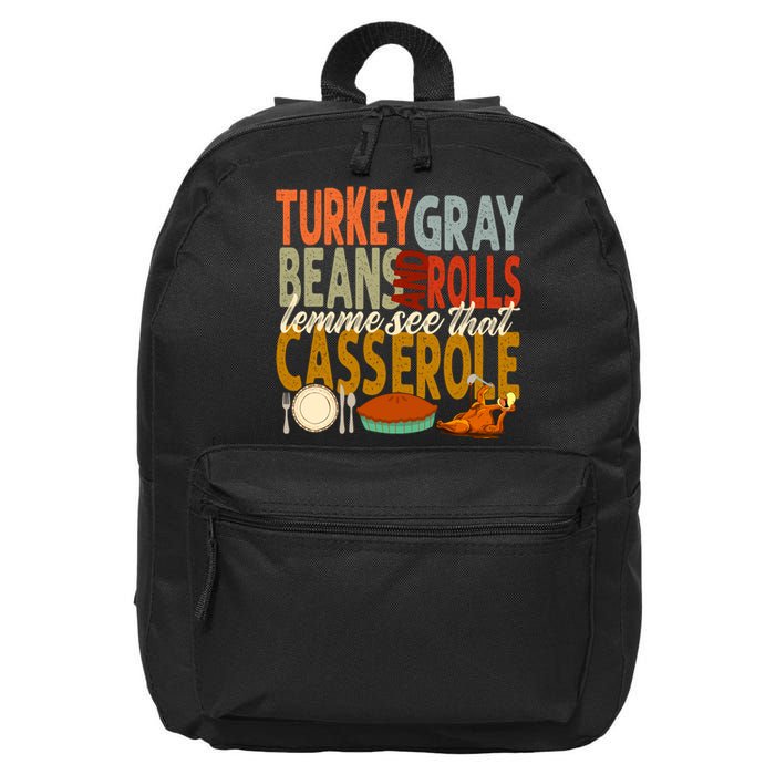 Turkey Gravy Beans And Rolls Let Me See That Casserole Fall 16 in Basic Backpack