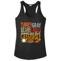 Turkey Gravy Beans And Rolls Let Me See That Casserole Fall Ladies PosiCharge Competitor Racerback Tank