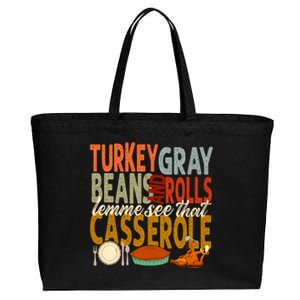 Turkey Gravy Beans And Rolls Let Me See That Casserole Fall Cotton Canvas Jumbo Tote