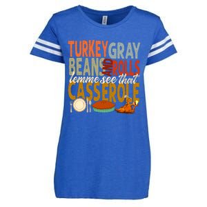 Turkey Gravy Beans And Rolls Let Me See That Casserole Fall Enza Ladies Jersey Football T-Shirt