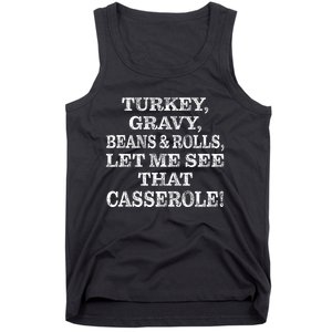 Turkey Gravy Beans And Rolls Let Me See That Casserole Tank Top