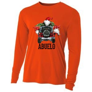 Thankful Grateful Blessed Abuelo Grandpa Gift Cooling Performance Long Sleeve Crew