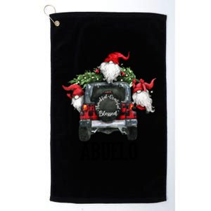 Thankful Grateful Blessed Abuelo Grandpa Gift Platinum Collection Golf Towel