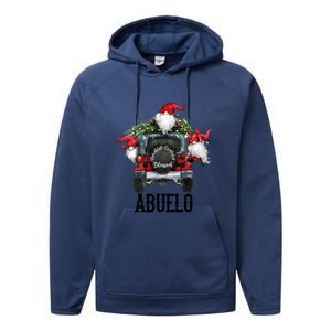 Thankful Grateful Blessed Abuelo Grandpa Gift Performance Fleece Hoodie