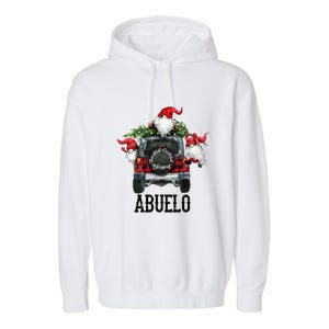 Thankful Grateful Blessed Abuelo Grandpa Gift Garment-Dyed Fleece Hoodie