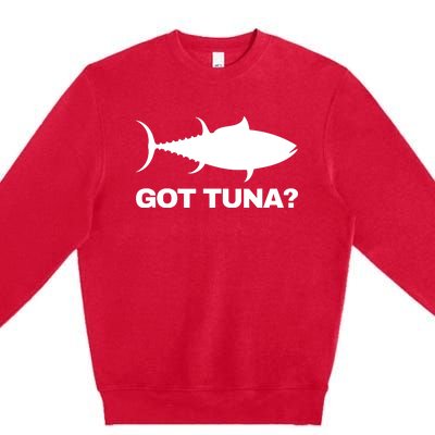 Tuna Giant Bluefin Fish Fishing Fisherman Gift Premium Crewneck Sweatshirt