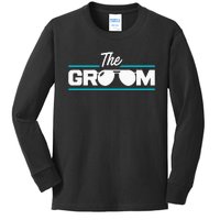 The Groom Bachelor Party Stag Groomsmen Getaway Wedding Kids Long Sleeve Shirt