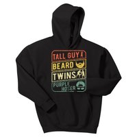 TALL GUY BEARD TWINS PURPLE HOSER Kids Hoodie