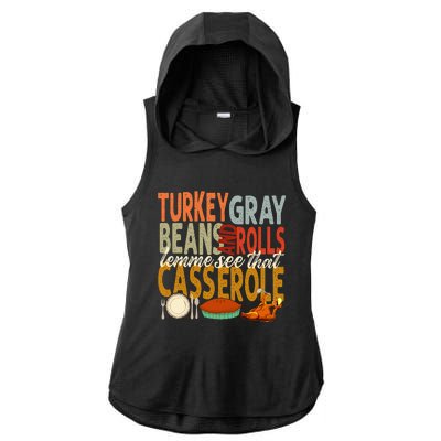 Turkey Gravy Beans And Rolls Let Me See That Casserole Fall Ladies PosiCharge Tri-Blend Wicking Draft Hoodie Tank