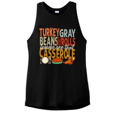 Turkey Gravy Beans And Rolls Let Me See That Casserole Fall Ladies PosiCharge Tri-Blend Wicking Tank