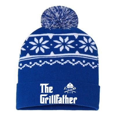 The Grillfather Bbq Funny Barbecue Grill Gift USA-Made Snowflake Beanie