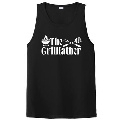 The Grillfather Bbq Fathers Day Present Funny Dad Bbq Gift PosiCharge Competitor Tank