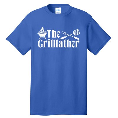 The Grillfather Bbq Fathers Day Present Funny Dad Bbq Gift Tall T-Shirt