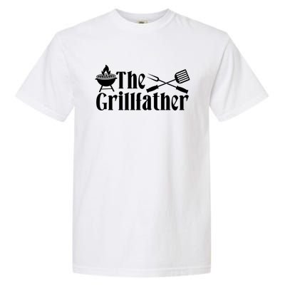 The Grillfather Bbq Fathers Day Present Funny Dad Bbq Gift Garment-Dyed Heavyweight T-Shirt