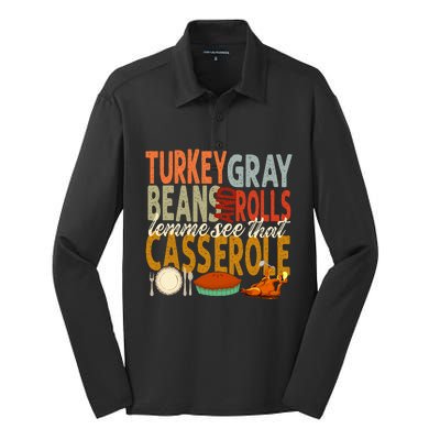 Turkey Gravy Beans And Rolls Let Me See That Casserole Fall Silk Touch Performance Long Sleeve Polo