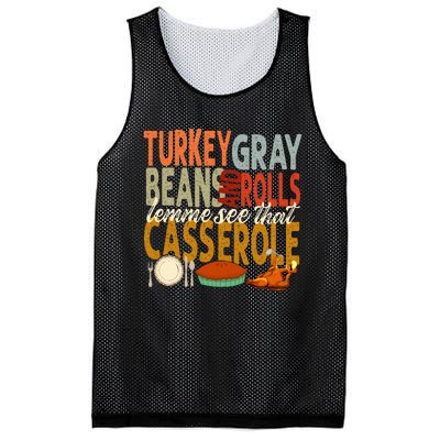 Turkey Gravy Beans And Rolls Let Me See That Casserole Fall Mesh Reversible Basketball Jersey Tank