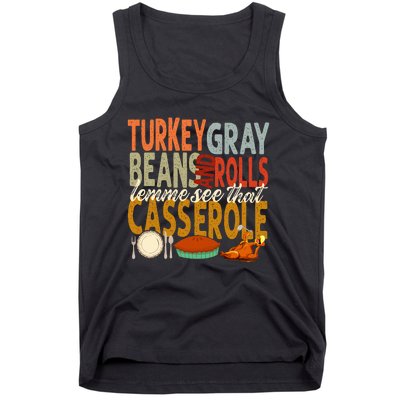 Turkey Gravy Beans And Rolls Let Me See That Casserole Fall Tank Top