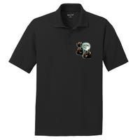 Three Grizzly Bears Howl At Moon Starry Mountain Forest Bear PosiCharge RacerMesh Polo