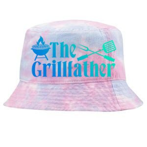 The Grillfather Bbq Fathers Day Present Funny Dad Bbq Gift Tie-Dyed Bucket Hat