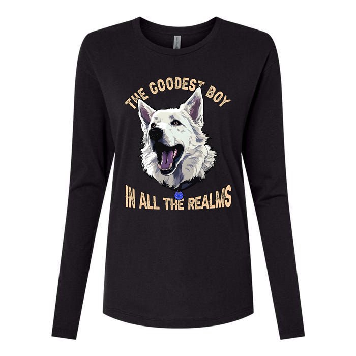 The Goodest Boy In All Realms Baldurs Gate 3 Dog Womens Cotton Relaxed Long Sleeve T-Shirt