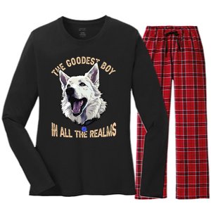 The Goodest Boy In All Realms Baldurs Gate 3 Dog Women's Long Sleeve Flannel Pajama Set 