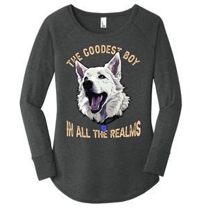 The Goodest Boy In All Realms Baldurs Gate 3 Dog Women's Perfect Tri Tunic Long Sleeve Shirt