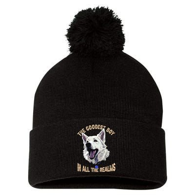 The Goodest Boy In All Realms Baldurs Gate 3 Dog Pom Pom 12in Knit Beanie