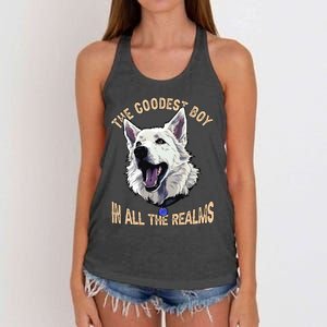 The Goodest Boy In All Realms Baldurs Gate 3 Dog Women's Knotted Racerback Tank