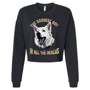 The Goodest Boy In All Realms Baldurs Gate 3 Dog Cropped Pullover Crew