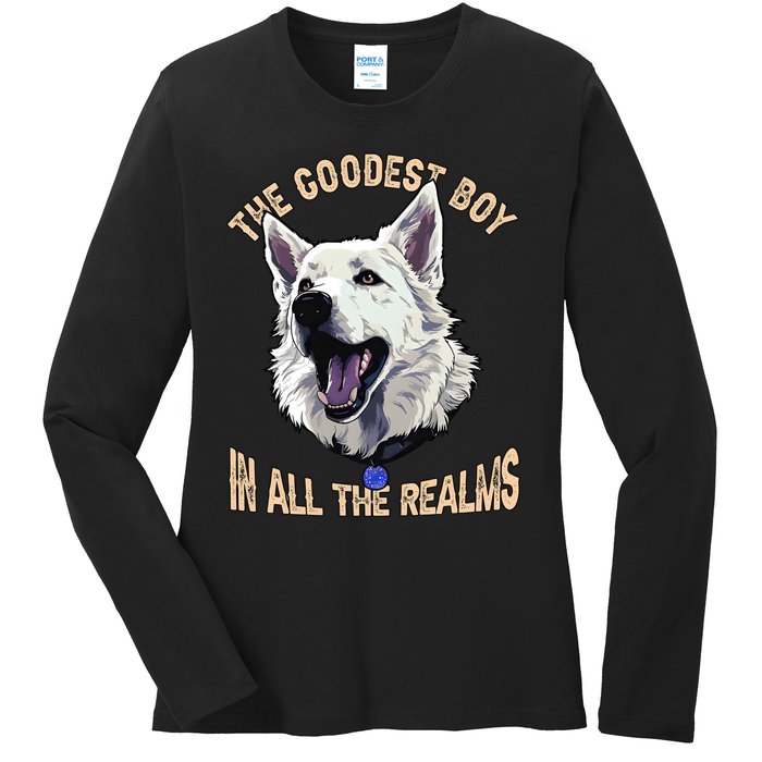 The Goodest Boy In All Realms Baldurs Gate 3 Dog Ladies Long Sleeve Shirt