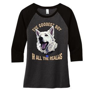 The Goodest Boy In All Realms Baldurs Gate 3 Dog Women's Tri-Blend 3/4-Sleeve Raglan Shirt