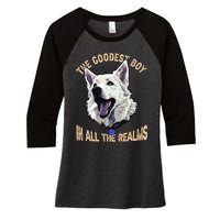 The Goodest Boy In All Realms Baldurs Gate 3 Dog Women's Tri-Blend 3/4-Sleeve Raglan Shirt