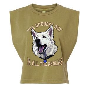 The Goodest Boy In All Realms Baldurs Gate 3 Dog Garment-Dyed Women's Muscle Tee