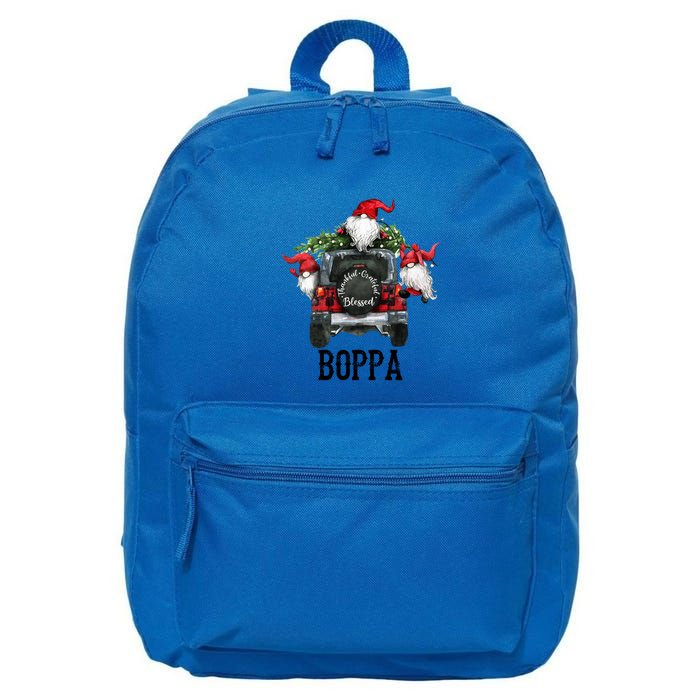 Thankful Grateful Blessed Boppa Grandpa Gift 16 in Basic Backpack
