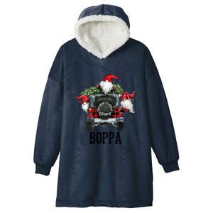 Thankful Grateful Blessed Boppa Grandpa Gift Hooded Wearable Blanket