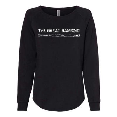 The Great Bambino Baseball Legend Sports Gift Light Womens California Wash Sweatshirt