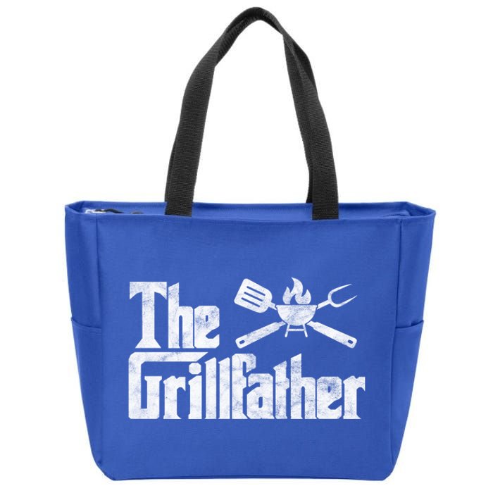 The Grillfather Bbq Grill Smoker Barbecue Chef Grill Master Cute Gift Zip Tote Bag