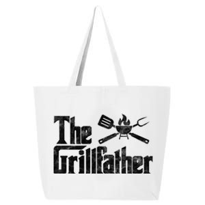 The Grillfather Bbq Grill Smoker Barbecue Chef Grill Master Cute Gift 25L Jumbo Tote