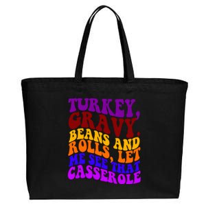 Turkey Gravy Beans And Rolls Let Me See That Casserole Cotton Canvas Jumbo Tote