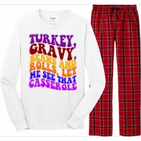 Turkey Gravy Beans And Rolls Let Me See That Casserole Long Sleeve Pajama Set