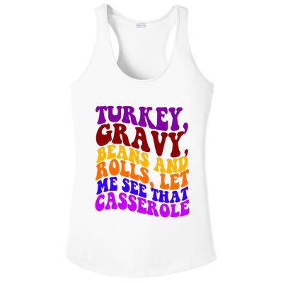 Turkey Gravy Beans And Rolls Let Me See That Casserole Ladies PosiCharge Competitor Racerback Tank