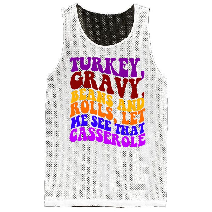 Turkey Gravy Beans And Rolls Let Me See That Casserole Mesh Reversible Basketball Jersey Tank